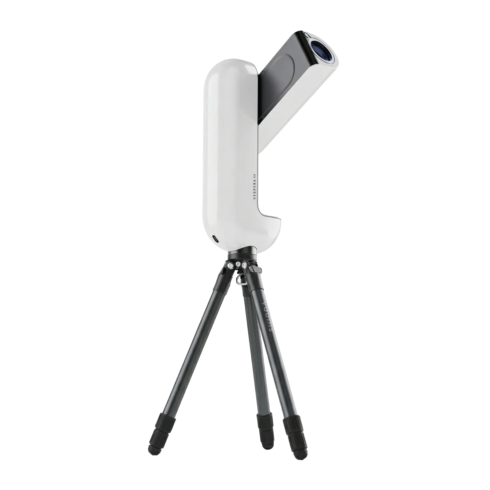 Telescopio inteligente Vaonis Vespera 3 blanco montado sobre su trípode