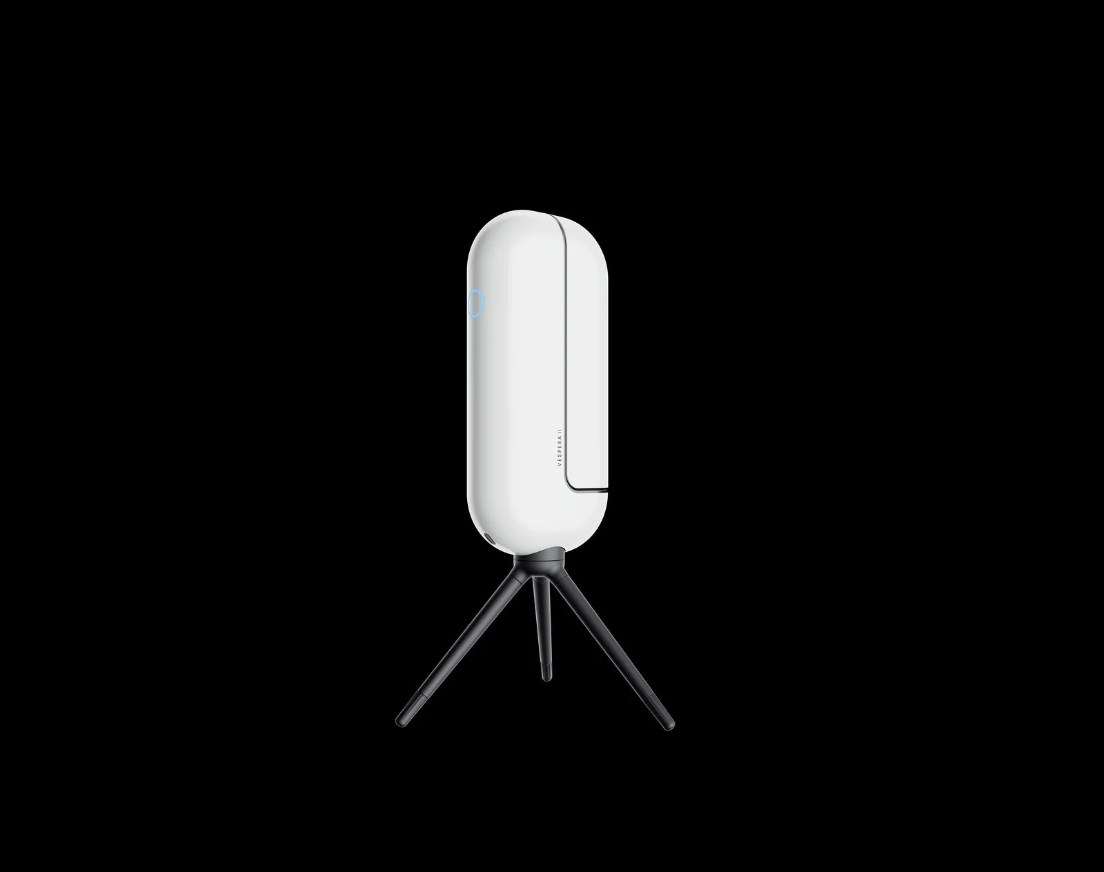 Telescopio inteligente Vaonis Vespera II blanco sobre su trípode, imagen oficial de producto