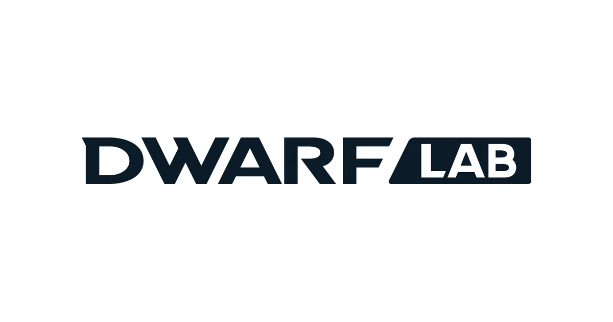 Logotipo oficial de DWARFLAB con el nombre de la marca en texto
